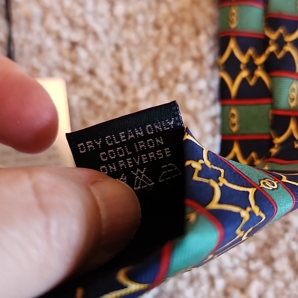 Gucci Paolo Mens Tie Blue, Gold, Green - Picture 4 of 10